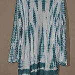 Soft Surroundings  Womens Green White Tie‎ Dye Open Front Cardigan Sweater 1X Photo 0
