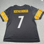 Reebok Ben Roethlisberger XL Top #7 NFL Pittsburgh Steelers Jersey Black Photo 0