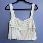 Avec Les Filles  Striped Cropped Top - Size Small Photo 0
