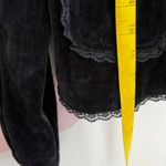 Vintage Black Velvet Sequin‎ Jacket Glam 90s Retro Academia Renaissance Small Photo 3