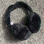 LC Lauren Conrad black faux fur simulated pearls earmuffs Photo 6