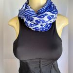 Unisex Blue & White Polka Dot Skull Scarf Photo 3