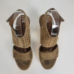 Euro Soft By Sofft Womens Sandals Size 6M Tan Suede Leather Strappy Cork Wedge‎ Photo 5