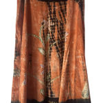 Forbidden Y2k Medium Black Tie Dye Sequin Floral Art Fairy Cotton Midi Skirt Photo 0