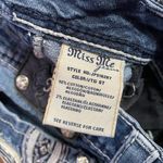 Miss Me  Studded Fleur de Lis Denim Boot Cut Low Rise Blue Jeans - Sz 28 🧡🎀 Photo 14