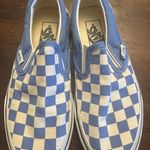 Vans  blue and white checkered slip on sneakers women's 5 1/2 Photo 0