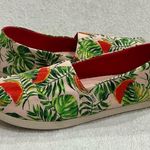 Toms Classic Spanish Villa Watermelon Palms Print Shoes Size 5 Photo 6