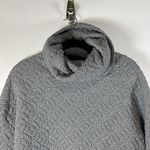 Gap Fit Boxy Quited Cowl Neck Black/White Sweatshirt Womens Size Medium Pockets Photo 1