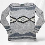 Lauren Jeans Co. Ralph Lauren Sweater Small Knit Aztec Pattern Gray Neutral Photo 0