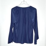 Ramy Brook  Long Sleeve Flowy Peasant Navy Blue Top Shirt Blouse Size S Photo 1