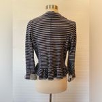Rewind Navy & Gray Striped Cotton Jerseys Blazer Photo 3