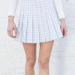 Brandy Melville  Blue & White Pleated Preppy Skirt Size S Photo 0