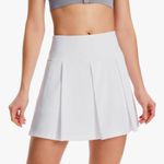 Amazon Yogipace Women's 15.5" Pleated Tennis Skirt with Pockets Athletic Skort with Built-in Shorts Pickleball Golf Running UPF 50+ Photo 0