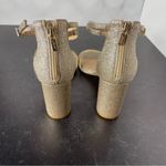 JEWEL BADGLEY MISCHKA Women's Devorah Evening Sandals Gold Glitter Sz 8 Photo 5