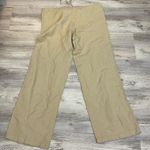 Streetwear Society 55% Linen Tan Drawstring Wide Leg Women’s Pants Size Medium Photo 3