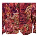 Coldwater Creek Floral Boho Autumn Floral Zip Up Blazer Jacket Size Large Photo 2