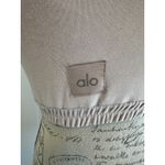 Alo Yoga  Women's Velour Sweatshirt Cropped Tank Bra, Small Pink Halter‎ Photo 3