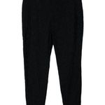 Versona Contemporary Black Floral Textured Ankle Crop Pants 6 Photo 0