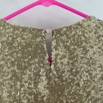 Revelry Gold Sequin Crop Top Extra Small Style 2454 Evening Wedding Bridesmaid Size XS Photo 5