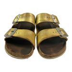 Birkenstock Arizona Gold Sandals 38 Womens 7 has some wear Photo 2