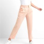 Gap Pink Drapey Trouser Pleated Pants Lt pink Womens size 8 Belt loops Tapered Photo 2