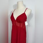ASOS NWT  DESIGN ruched bust chiffon panelled corset maxi dress in red sz‎ 8 Photo 5