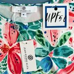 NWT Jean Pierre Klifa Daphne Mandelieu Hibiscus Floral UPF 50+ Shift Dress White Size M Photo 3