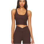 Year of Ours Ribbed Sports Bra Womens Brown Dark Oak Size Small Photo 1