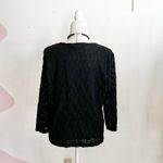 Laura Scott Vintage Black Lace Cardigan Sweater Y2K Gothic Whimsigoth Fairy Grunge Large Photo 1
