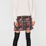 ZARA  Oversized Sweatshirt Plush Long Sleeve Dress w/ Tweed Detail Size S NWT. Photo 1