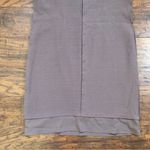 Carmen Marc Valvo  • taupe sleeveless shift dress mini notch neck crepe chiffon Photo 5