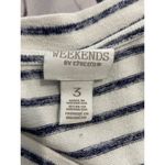Chico's Weekends By  3 Shirt Womens XL Striped V Neck Short Sleeves Stretch Photo 1