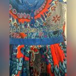 Desigual  Floral Paisley Print Dress in Blue and Red Photo 4