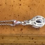 Natural Kyanite Halo Necklace Blue Photo 2