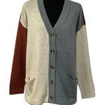 Knot Sisters  Color Block Oversized Cardigan(Size Small) Photo 0