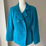 Relativity Blue Wool Vintage Boxy Blazer Double Breasted Size Small Photo 0