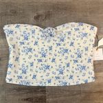 ORIGINALITY floral rosette tube top Blue Size XL Photo 0