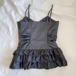 Betsey Johnson Y2K  Womens Top Sz XS Black Satin Corset-Style Sequin Gothic Edgy Photo 10