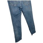 Free People High Rise Boyfriend Cropped Frayed Hem Denim Jeans Blue 27 Photo 7