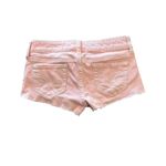 American Eagle Pink Distressed Denim Shorts super short low rise Photo 3
