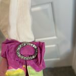 Vintage Too She She white Jeans with belt 6 Purple Photo 2
