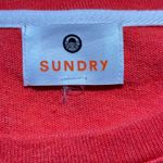 Sundry ‎ Good Vibes Basic Crew Neck Pullover Sweatshirt Color Poppy - Size Small Photo 6
