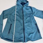 LL‎ Bean Teal Fleece Hoodie Jacket Full Zip Pockets Size MEDIUM Purple Photo 7