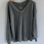 Aerie Wonder Texture V Neck Sweatshirt Size Small Photo 0