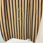 Vintage Whirlaway Frocks Women’s Pinstripe Dress Belted Tan Black Size 10P EUC Photo 3