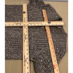 Chico's Easwear By Long Sleeve Shimmer Silver Shine Open Front Sweater Size 0 Photo 10