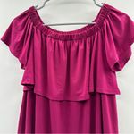 RTR Rosie Pop Luisa Dark Pink Off The Shoulder‎ Mini Maternity Dress Sz XS Photo 3