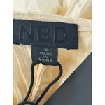 NBD  Womens Cream Crinkle Wrap Tie Waist Long Sleeve Blouse Top Size S Photo 10