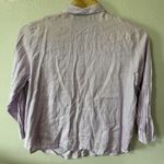 J. Jill Love Linen Essential Button Up Tunic Shirt Plus Size 2X Purple Lagenlook Photo 3