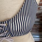 Xhilaration Juniors' Lace-up Front Bralette Bikini Top Blue Stripe Size L Photo 3
